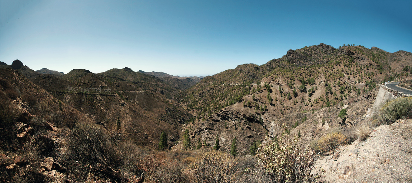 Foto von Gran Canaria Panorama Pinien Berge